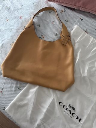 Bolso Coach Beige Piel