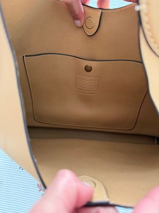 Bolso Coach Beige Piel