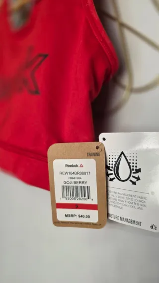 Sujetador Deportivo Reebok Prime Rojo