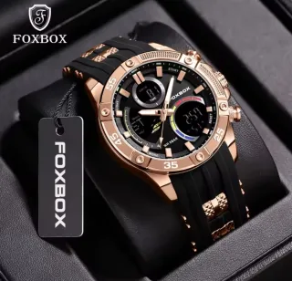 Reloj Foxbox Hombre Negro y Dorado