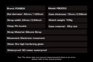 Reloj Foxbox Hombre Negro y Dorado