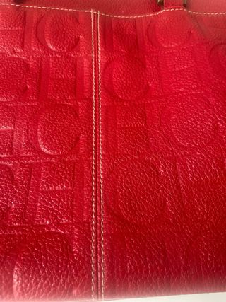Bolso rojo piel