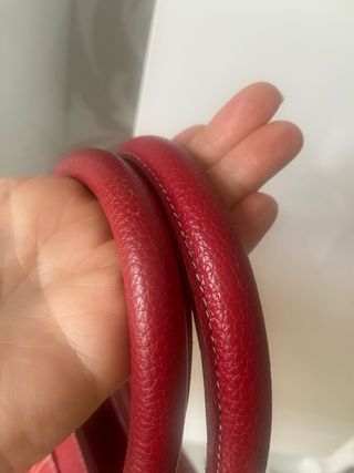 Bolso rojo piel