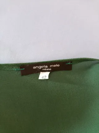 Abito in seta e cotone verde