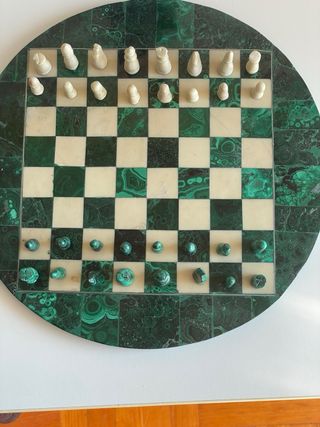 Scacchiera in Malachite e Marmo