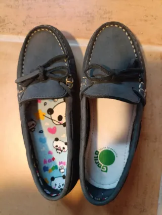 Zapatos niño piel T32 azul marino