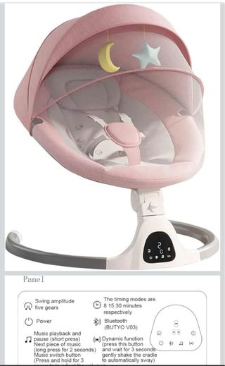 Hamaca para bebé con música y Bluetooth