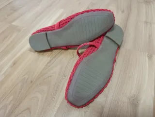 Manoletinas rojas malla ante