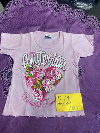 T-shirt bambina 2/3 anni Amsterdam