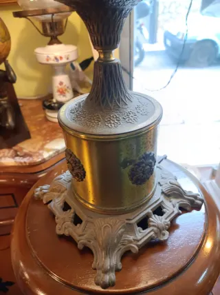 Lampada vintage oro anticato e bronzo