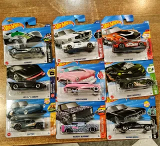 9 Coches Hot Wheels