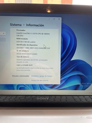 Portátil Sony VAIO i5