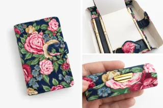 Set Papelería Vintage Floral: Libreta y Bolígrafo