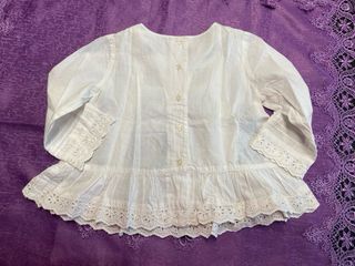 Camiciola cotone ricamato 2/3 anni