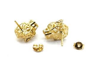 pendientes oro 18k con circonita