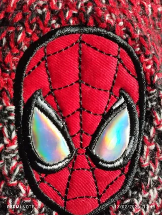 Gorro Spiderman Negro y Rojo