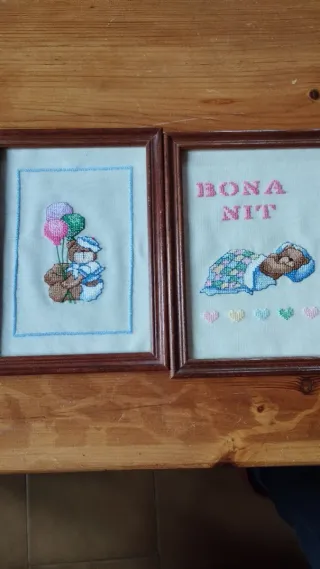 Cuadros punto de cruz infantil