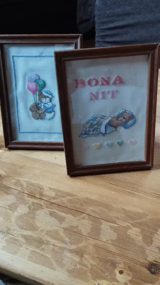 Cuadros punto de cruz infantil