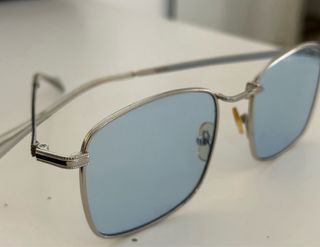 Gafas de sol redondas plateadas