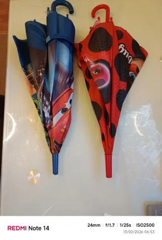 Paraguas Infantil Rayo McQueen Azul LadyBug