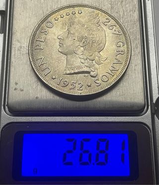 1 Peso 1952 República Dominicana Moneda circulante