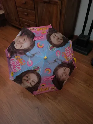 Paraguas infantil con caras divertidas
