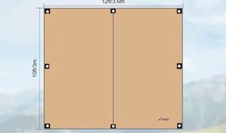 2 toldos tápers unidos 4 x 6 metros