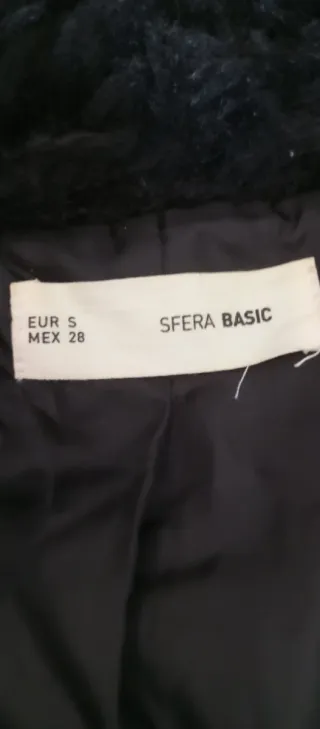 Abrigo Sfera Negro Peludo