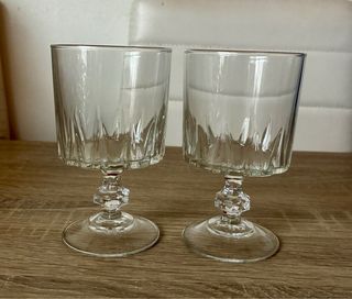 Pareja de Copas de Cristal Vintage - Estilo Retro