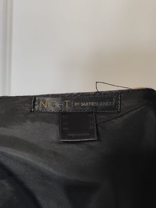 Vestido azul marino elegante Blanco efecto brillo