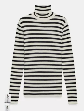 Jersey Zara rayas cuello subido manga larga