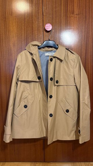 Gabardina Zara Beige Entret. Talla M