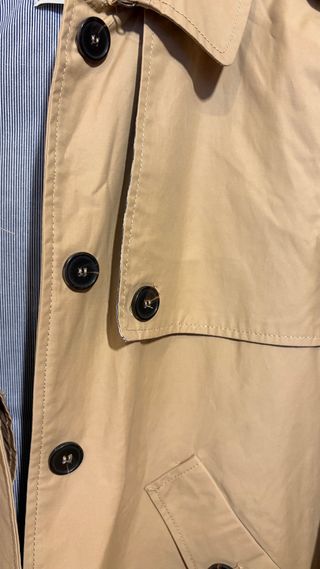 Gabardina Zara Beige Entret. Talla M