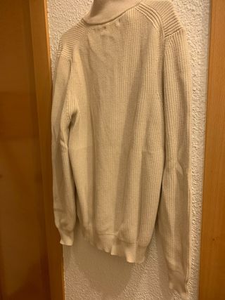 Jersey Zara canalé beige