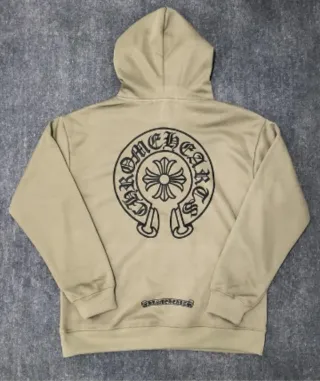 Hoodie Chrome Hearts x CDG Bege