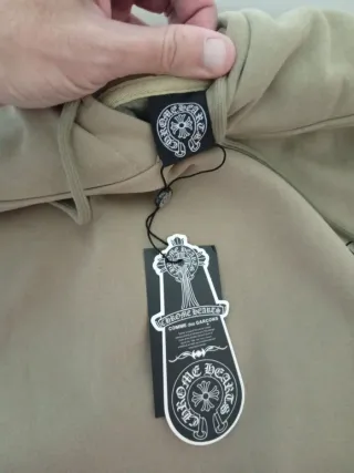 Hoodie Chrome Hearts x CDG Bege