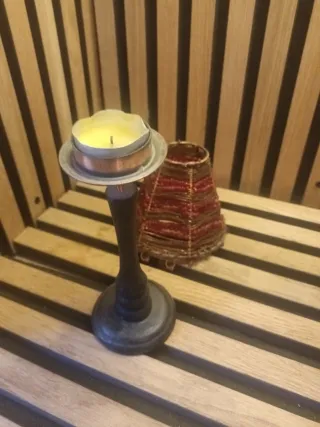 Lámpara porta velas antigua