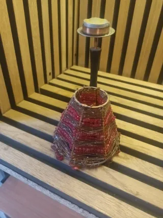 Lámpara porta velas antigua