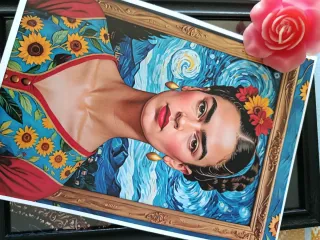 Frida Kahlo marco negro