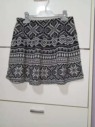 Falda de punto estampada Talla S