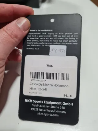 Casco Hípica HKM Negro