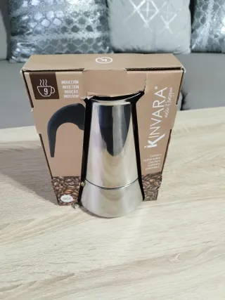 Cafetera italiana Kinvara Inox, 9 tazas, inducción
