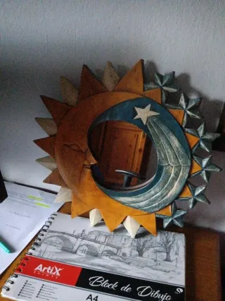 Specchio Decorativo Sole e Luna