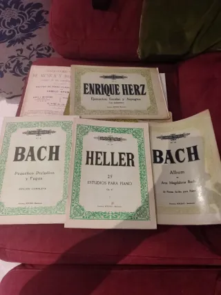 Lote 11 libros antiguos piano - Métodos clásico