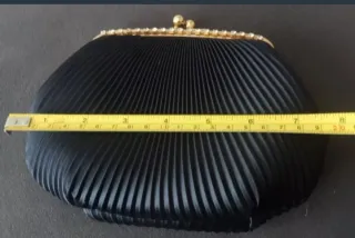 BOLSO FIESTA TELA PLISADA AZUL MARINO