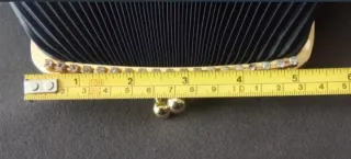 BOLSO FIESTA TELA PLISADA AZUL MARINO