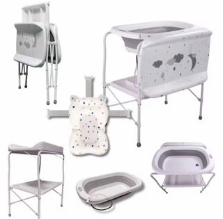 Bañera y cambiador bebé plegable