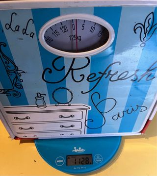 Báscula de baño vintage Oh, La La