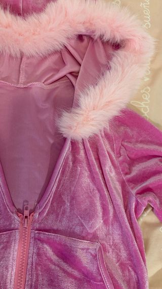 Chándal Fucsia Terciopelo con Capucha