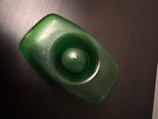 Porta Uovo Vintage Verde Trasparente Anni '60